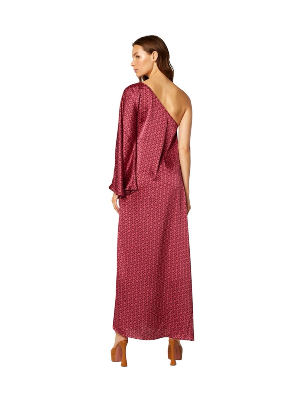 MISA NWOT Rosetta Wine One-Shoulder Dress Size XS Retail $369
